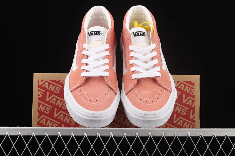 All categories Vans Vans series Vans Mid Vans China Vans Sk8-Mid 2021 autumn and winter new style Vans cherry blossom pink mid-top retro classic casual skateboard shoes VN0A3WM360D